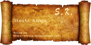 Steitz Kinga névjegykártya
